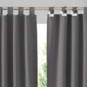 RYB HOME Outdoor Curtains for Patio - 2 Panels Detachable Sticky Top Outdoor Curtains Waterproof Blackout Privacy Thermal Insulating for Pergola Balcony Porch Arbor, W 52 x L 90 inch, Grey