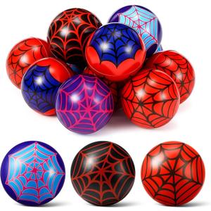 Civaner 24 Pcs Spider Party Favor, 1.57'' Spider Web Stress Ball Sensory Fidget Toys for Kids Birthday Decorations Game Supplies Goodie Bags Stuffers Easter Basket Filler Classroom Gifts (3 Style)