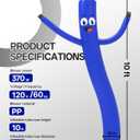 Inflatable Tube Man with Blower - Dancing Inflatable Tube Guy with Wheels for Outdoor Decoration Advertising Business Store Promotion (Blue, 10 FT)