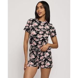 Real Essentials Women’s Short Sleeve Pajama Short Set - Comfy Lightweight Soft Lounge Sleepwear, Size: 2XL