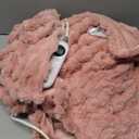 Electric Blanket 50" x 60" Soft Ribbed Faux Fur Flannel Quick Heat 12 Heat Levels 1-12 Hour Timer & Overheat Protection & Auto Shut Off & ETL FCC (Blush Pink, Throw 50" x 60")