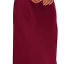 PRETTYGARDEN Women's 2026 Summer Satin Dress Elegant Sleeveless Mock Neck Cocktail Party Maxi Dresses (Deep Red)