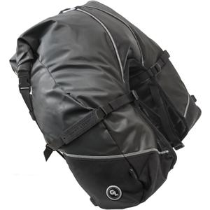 Giant Loop Great Basin Saddlebag, Water-Resistant Motorcycle Storage Bag, 68-Liters Capacity to Carry Larger Gear, Fits Any Sport Bike, Scramble, Adventure & More (Black 2023)