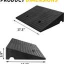 Rubber Curb Ramps for Driveway Curb Ramps for Sidewalks Door Ramps for Thresholds Heavy Duty 2 Pack 4 inch Rise Ramps for Wheelchairs Shed Ramp for Riding Mower 7000lbs Powersport Loading