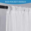 RYB HOME Sheer Curtains for Living Room, Mosquito & Voile Sheer Extra Long Waterproof Privacy Added Curtains for Porch Yard Pergola Balcony, W 54 x L 120 inches, White, 2 Panels Set