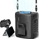 Portable Personal Waist Neck Fan - Airflow Strong, 10000rpm, 4-Speed Rechargeable Battery, Fast Cooling,Hands-Free Clip Belt Fan Indoor, Outdoor, Camping,Work (Black)