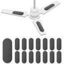 2 x Tuanse 10 Pack Ceiling Fan Filters for Blades, Activated Coconut Activated Zeolite Ceiling Fan Air Filter, Stick Air Filter Purifiers for Common Household Contaminants (Light Gray)