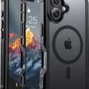 jaroco Magnetic for iPhone 16 Case, [Compatible with MagSafe][Military Grade Drop Protection][Heavy Duty Protection][Non-Slip][Shockproof] 2-Layer Durable Bumper Phone Case 6.1''-Black