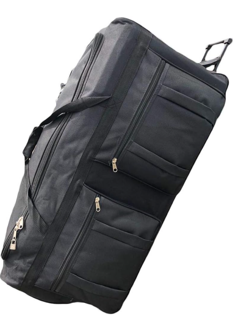 Gothamite 42-inch Rolling Duffle Bag with Wheels, Luggage Bag, Hockey Bag, XL Duffle Bag With Rollers, Heavy Duty Oversized Storage Bag