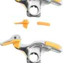 QWORK Tire Changer, 2 Pack Automobile Tire Changer Mount Demount Duck Head Tool with 1 Pair Rim Protector for Replacement, Cast Steel, 30mm