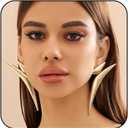 Gold Statement Earrings for Women Exaggerated Geometric Drop Dangle Earrings Trendy Fashion Gold Jewelry