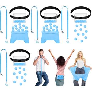 10 Sets Funny Baby Shower Games Set Table Tennis Twerk Game Swing Pacifier Race Swing Shaking Balls Diapers Game for Baby Shower How Many Balls Can You Catch in Your Diaper(Blue)