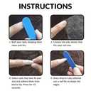 2 x Blue French Tips Press On Nails Short Almond, Flower Heart Sticke On Nails, Designer Reusable Acrylic Nails Press Ons, Fake Nails With Glue On Nails, Daily Wea False Nails For Women (24 Pieces (Pack of 1))