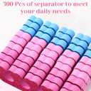 300 Pcs Pedicure Toe Separators for Women Bulk EVA Foam Toe Divider Spacers Heart Shaped Soft Colorful for Pedicure Manicure Coating Gel Painting Nail Beauty Accessories(150 Pairs)