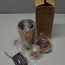 23oz Cocktail Shaker Set Martini Shaker Set Bartender Set with Margarita Mixer Drink Shaker, Measuring Jigger and Mixing Spoon - Professional 18/8 Stainless Steel Bar Tools (Rose Gold) (3pcs)