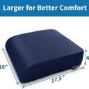 YOUFI Extra Thick Large Seat Cushion, Gel Memory Foam Cushion with Carry Handle Non Slip Bottom, Pain Relief Coccyx Cushion for Wheelchair Office Chair (Navy Blue, 19" x 17.5" x 4")