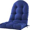 BLISSWALK Patio Chair Cushion for Adirondack,High Back Tufted Rocking Chair Cushion, Outdoor Seat Cushion 48"x21"x4" inch, Sunscreen and Fade-Resistant,1Count,Classic Blue