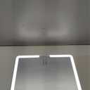 Travel Makeup Mirror with Lights, Portable Lighted Vanity Mirror with 100 LED, Rechargeable, Foldable for Tabletop, 11.9 inches, White, 10"L x 7.5"W