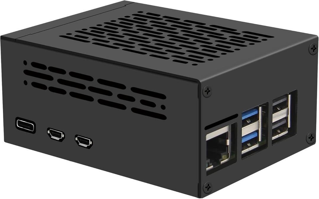 Geekworm PCIe Metal Case P579 for Raspberry Pi 5 Support X1001/X1004/X1003/X1015/X1000/M901& Raspberry Pi 5 Active Cooler