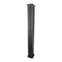 Aluminum Post Kit, Porch and Deck Railings, Railing Post, Textured Black Aluminum Line Post Kit, Made with Durable Black Textured Powder-Coat Finish(4 in. x 4 in. x 44 in.)
