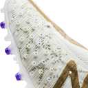 KELME Flash Laceless Soccer Cleats Men High-Tops Lightweight Soccer Shoes Outdoor Unisex Adult Youth Artificial Multi Ground (6.5, White Gold)