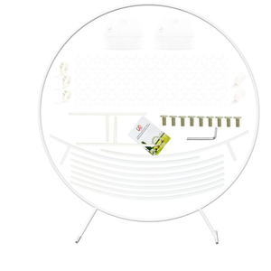 LANGXUN 6.2ft white Balloon Arch kit, Circle Metal Party Decoration, for Birthday Party Decoration, Wedding Decoration, Graduation Decorations and Baby Shower Photo Background Decoration