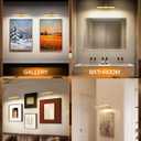Picture Lights for Wall Rechargeable, 5200mAh Battery Operated Poster Light with Remote & Timer, 13" Dimmable Art Light, 3 Color Temperatures for Artworks, Paintings, Gallery, Canvas (1 Pack)