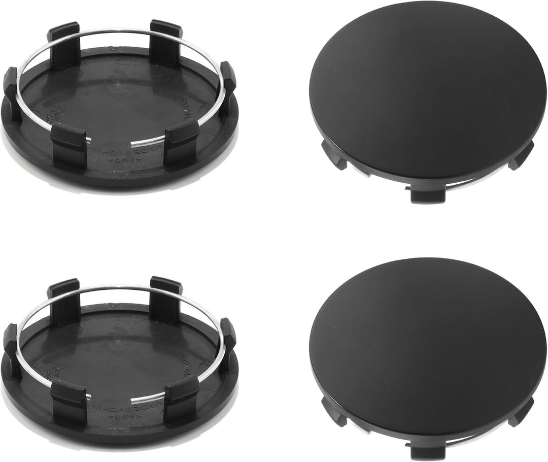 4Pcs Wheel Center Caps for 2005-2013 GMC Wheel Rim, Compatible with Sierra/Yukon/Denali Hub Caps, Matt Black Outer 83mm(3.27in) Inner 76.4mm(3in)