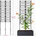 Trellis for Climbing Plants Outdoor, 24 Rifny Tall Garden Trellis Flower Rose Cucumber Trellis for Vines Pea Support, Wall Large Plant Trellis Fence with Plastic Screen Frame, 2 x 6.2 FT