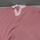 Tankaneo Womens Sweater Set Striped 2 Piece Outfits Oversized 3/4 Sleeve V Neck Knit Tops Wide Leg Pants Fall Lounge Sets (Small, Pink)