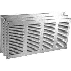 Vent Systems 16" x 8" Inch (Overall Dimensions) Pack of 3 - Galvanized - Air Vent Cover Metal Air Return Grill with Built-in Pest Guard Screen HVAC Vent Duct Cover for Home Improvement