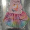 Fitwarm Rainbow Unicorn Dog Tutu Dress, Summer Clothes for Small Dogs Girl, Pet Birthday Outfit, Pink, Small
