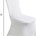 SuperO Waterproof Spandex Chair Cover 50PCS, Stretch Dining Chair Covers, Polyester Outdoor Chair Covers, Protector Stretch Chair Cover for Party Universal, Banquet, Wedding Event, Hotel(White)