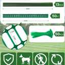 Temporary Fence, Snow Fence, 40" x50' Plastic Mesh Fence with 13-Pack 4FT Steel Stake, Portable Garden Fencing Safety Netting for Outdoor Backyard, Animals Barrier Set for Dog Deer, Green