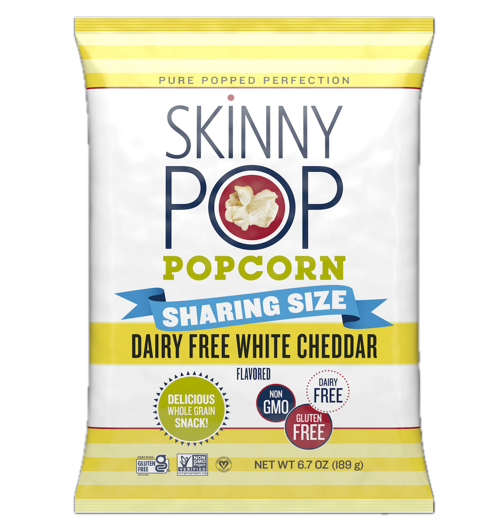 SkinnyPop Popcorn, Cheddar Variety Pack, Whole Grain, Dairy-Free Snack, 0.5oz (40ct), 06 19 2025