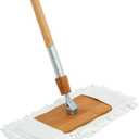 Harper Live.Love.Clean. Bamboo 2-in-1 Smooth Surface Wet/Dry Dust Mop with (2) Washable Wraparound Pads for Cleaning Dust, Pet Hair & Fine Dry Dirt