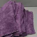 MOONQUEEN Ultra Soft Microfiber Coral Velvet Towel Set - Quick Drying - 2 Bath Towels, 2 Hand Towels, 2 Washcloths - Plum, 6 Pcs