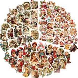 272 pcs Vintage Merry Christmas Stickers,Holiday Stickers for Decoration Christmas Party Favors, Scrapbook,Water Bottles,Gifts Wrapping, DIY Crafts, Laptop