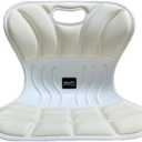 Ergonomic Lumbar Support Cushion, Cream, 460mm x 440mm x 340mm, Large, for Office Chairs & Car Seats, Posture Correction, Pregnancy Comfort,110-300 lbs Capacity