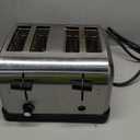 Clivia Commercial Toaster for Restaurant, 4 Slice Toaster,Commercial Bread Heating Machine, Automatic Pop-Up,Stainless Steel Bread Ovens,Silver