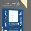 Southworth 25% Cotton Business Paper, 8.5 x 11", 24 lb/90 GSM, Wove Finish, Ivory, 500 Sheets (404IC)