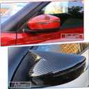 MUXEE Side Mirror Covers, for Nissan Kicks 2018 2019 2020 2021 2022 2023 2024 Turn Signal housing,Sports Rear View Mirror Cover Accessories-Carbon Fiberwith Turn Signal Slot