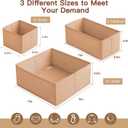 Criusia Drawer Organizer Clothes, 21 Pack Dresser Organizer for Baby Clothes, Underwear, Sock - Foldable Closet Organization and Storage Dividers Bins for Nursery, Bedroom (Brown)