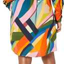 Velvet by Graham & Spencer Women's Ayleen Picasso Print Button Up Dress (M)