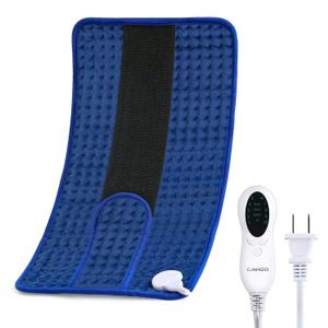 12X24 Heating Pad for Pain Relief, Heating Pads for Women Period Cramps, Electric Heated Mat with Strap,10 Heat Settings & Auto Shut Off, Navy Blue