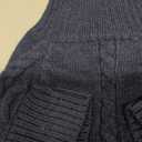 Queenmore Small Dog Pullover Sweater, Cold Weather Cable Knitwear, Classic Turtleneck Thick Warm Clothes for Chihuahua, Bulldog, Dachshund, Pug (Dark Navy, Large)