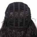 FantaLook Mens 80S Long Curly Black Rocker Costume Wig
