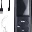 MP3 Player,Portable Multifunctional MP3 Digital Music Player,1.8 Inch LCD Music-Player with Earphone,Build-in Photo/Video Play/FM Radio/Voice Recorder/E-Book Reader(Memory Card Not Included)-Black