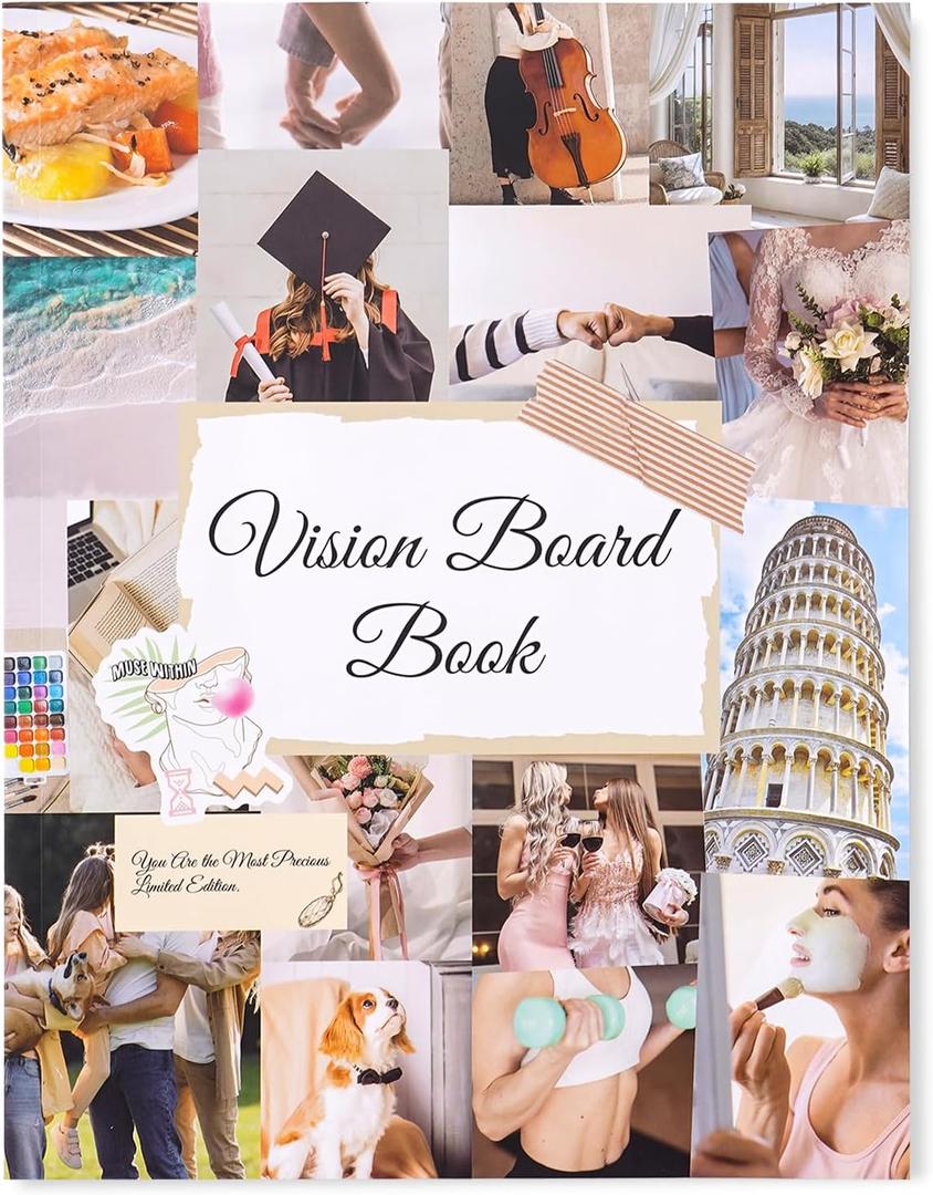 Vision Board Book: Vision Board Supplies with 1100+ Images & Quotes Collage Magazine BookCreate Vision Boards, Scrapbooks, And JournalsInspire Dreams And Goals