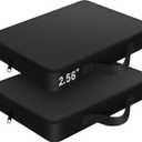 Stadium Seat Cushion 2 Pack, Extra Thick 2.56" Bleacher Cushion with Handle & Zipper Design, Waterproof 600D Oxford Fabric Seat Cushion for Bleachers (Black)